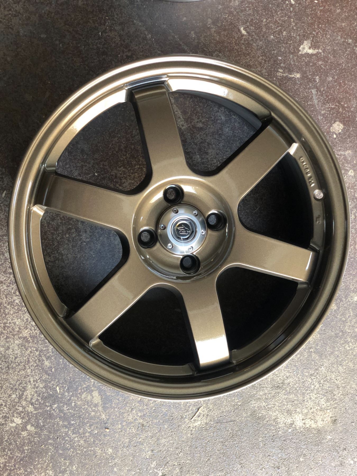 Set of 4 Bronze Power Racing wheels - sz 17 x 7JJ (Offset +40 / Hole ...