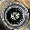 Image 2 : Set of 4 American racing equipment custom wheels w/ black rim - sz 14 x 6 (Part no. 292-4634)
