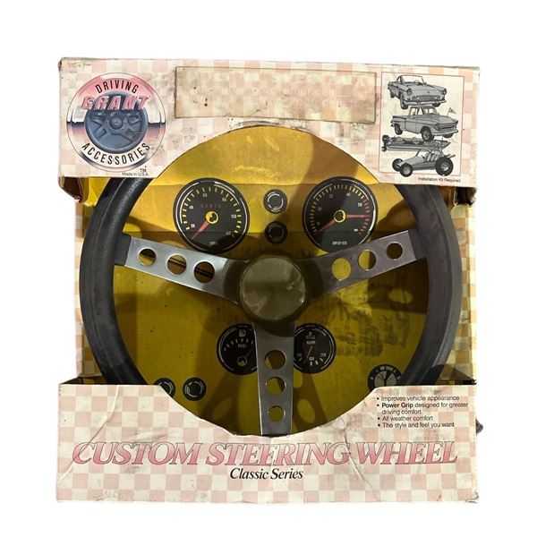 Vintage Retro Grant Classic Series Custom Steering Wheel (3 Spoke Design)