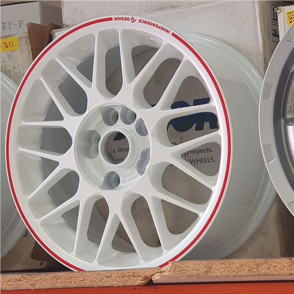 Set of 4 Work Ryver pearl white wheels - sz 16 x 8JJ