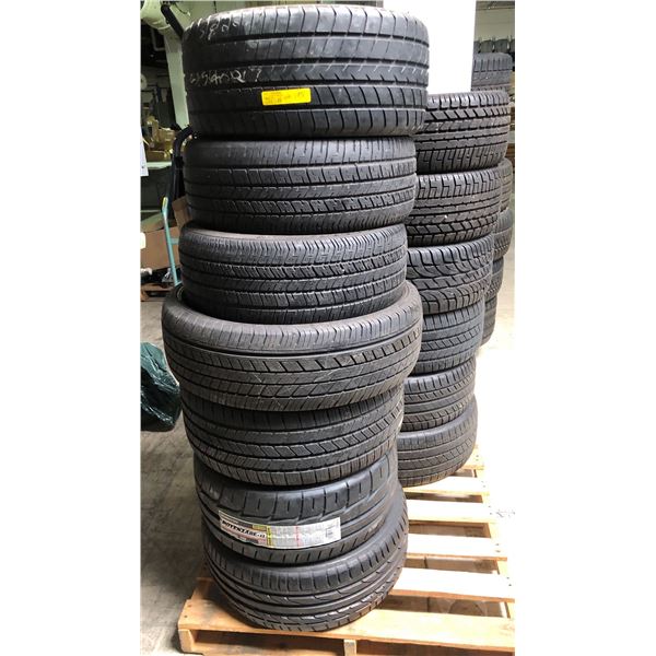 Pallet full of assorted tires