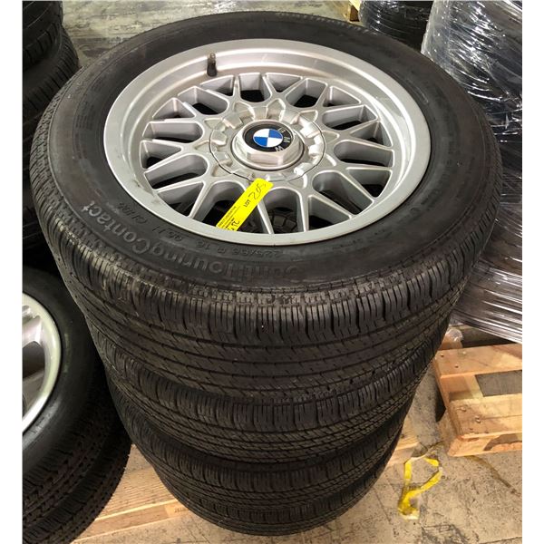 Set of 4 BMW 17" rims w/ Continental 225/55 R16 tires
