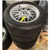 Image 1 : Set of 4 BMW 17" rims w/ Continental 225/55 R16 tires