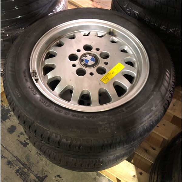 Set of 2 BMW 16" rims w/ Michelin 205/60 R15 tires
