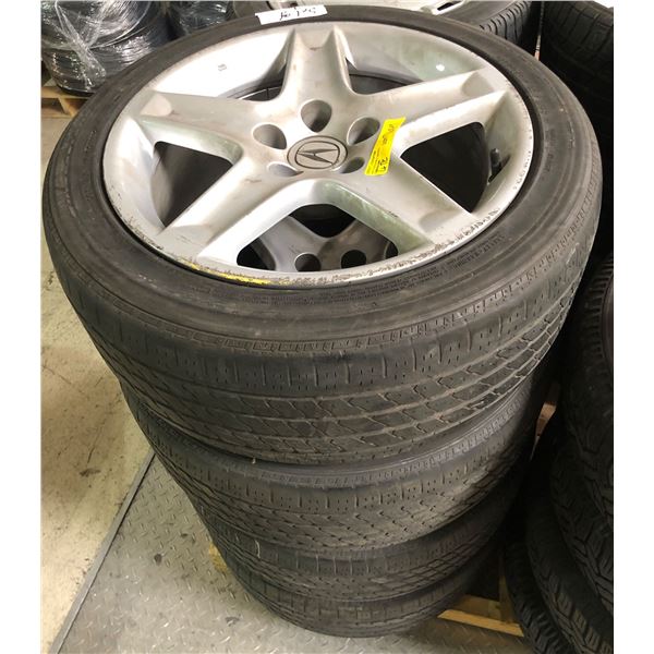 Set of 4 Acura 18 1/2" rims w/ P 235/45 R17 93W tires