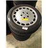 Image 1 : Set of 4 Mercedes 16" rims w/ Michelin 195/60 R15 tires