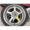 Image 2 : Set of 3 DTM Racing Wheel 18 1/2" rims w/ Yokohama 215/40 R17 tires (one missing cap)