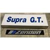 Image 1 : Group of 2 Signs Including - "Zender" (Approx. 39") & "Supra G.T." (Approx. 50x18")