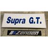 Image 2 : Group of 2 Signs Including - "Zender" (Approx. 39") & "Supra G.T." (Approx. 50x18")