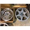 Image 2 : Group of 5 assorted wheels rims - includes BMW etc