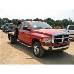 2003 DODGE RAM 3500 4X4 CREW CAB FLATBED