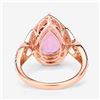 Image 5 : 14KT Rose Gold 4.77ct Morganite and Diamond Ring