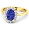 Image 3 : 14KT Yellow Gold 1.41ct Tanzanite and Diamond Ring