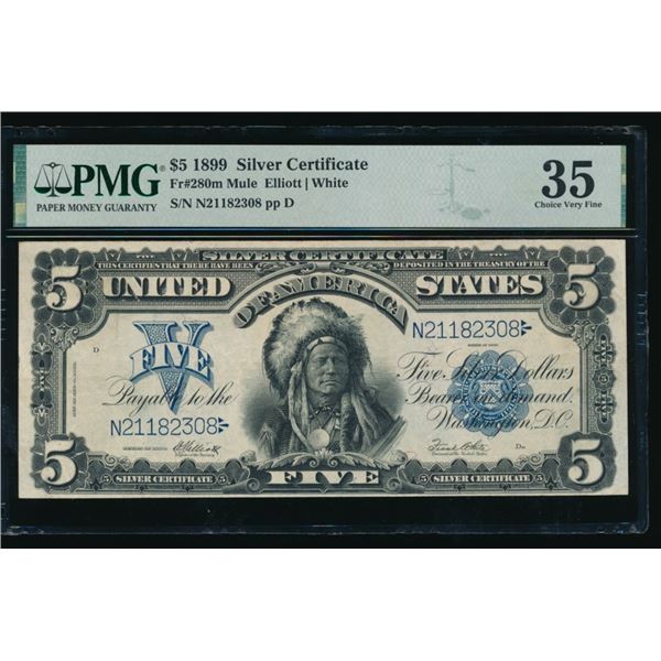1899 $5 Chief Silver Certificate PMG 35