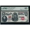 Image 1 : 1907 $5 Legal Tender Note PMG 63EPQ