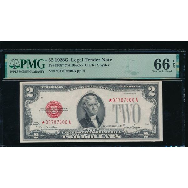 1928G $2 STAR Legal Tender Note PMG 66EPQ