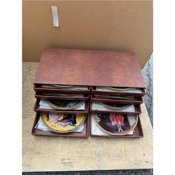 Norman Rockwell Collector plates in case