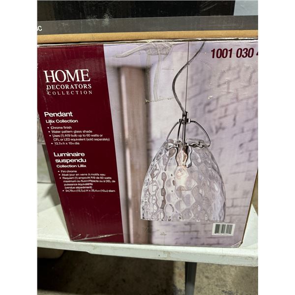 New chrome finish pendant light