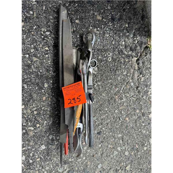 Lot of Assorted Wrenches, Tools and Files