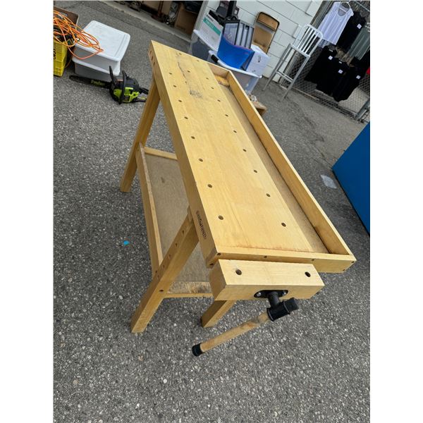 Workshop table  59 inches long 20 inches deep 35 inches tall