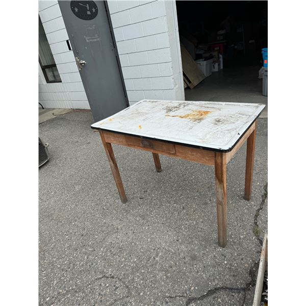 Garden table with drawer 41 1/2 inches 25" 30 inches tall