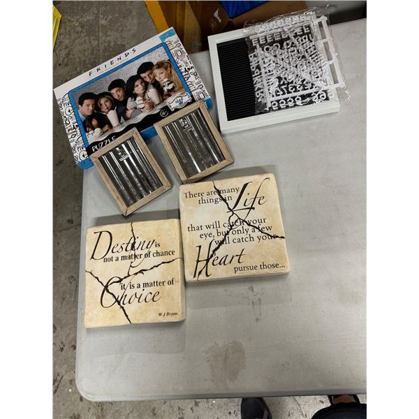 Friends, puzzle, home decor, and word, Sign