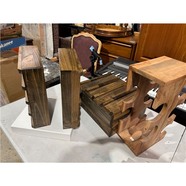 Shelving and wind bottle holder