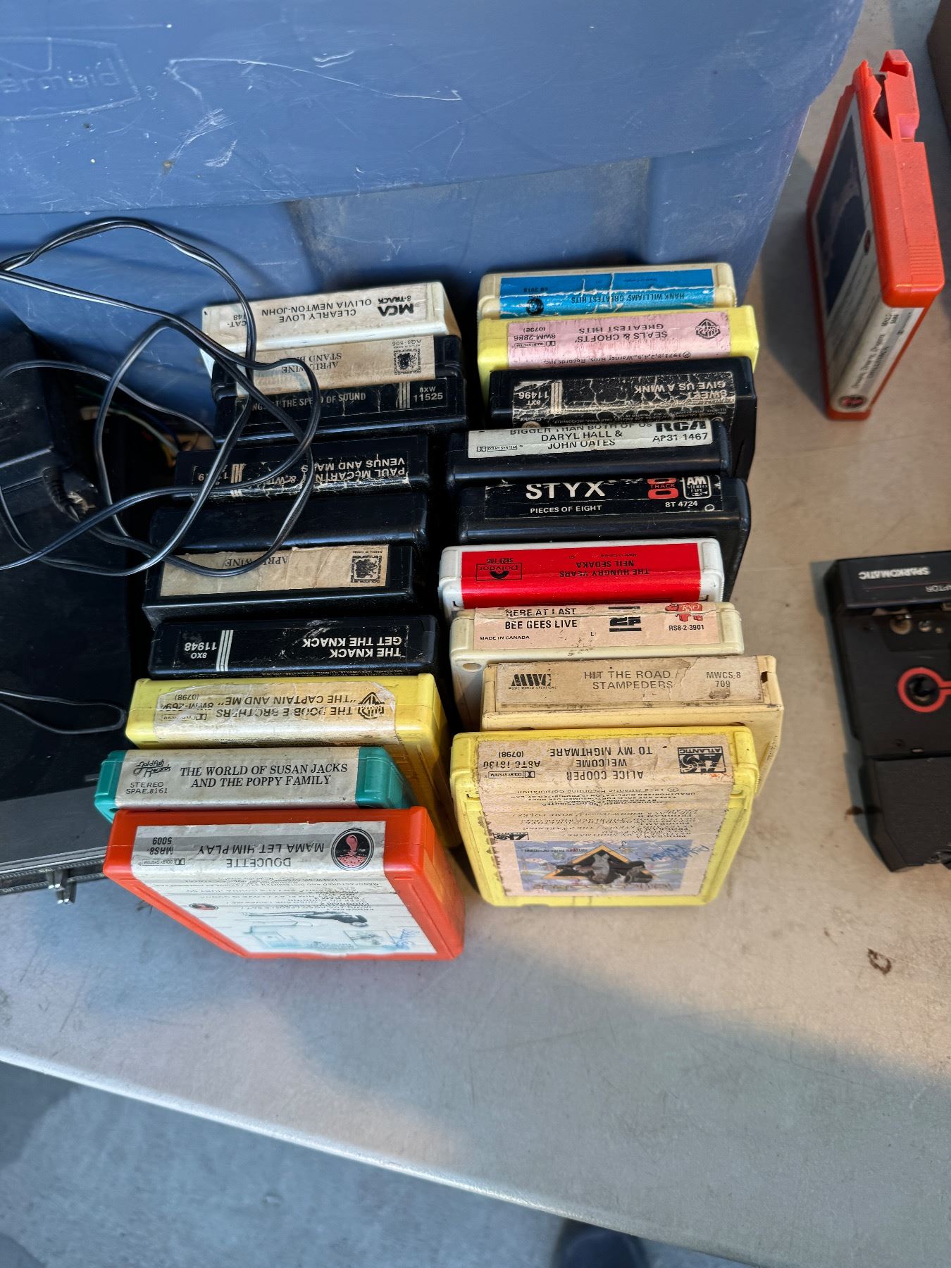 Eight Track Eight track player and a tracks