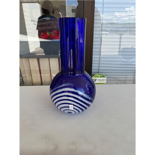 Heavy glass vase
