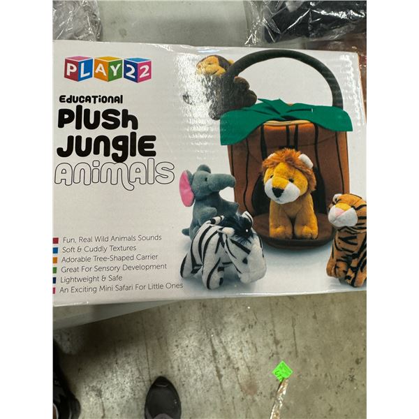 Educational, plush jungle animals