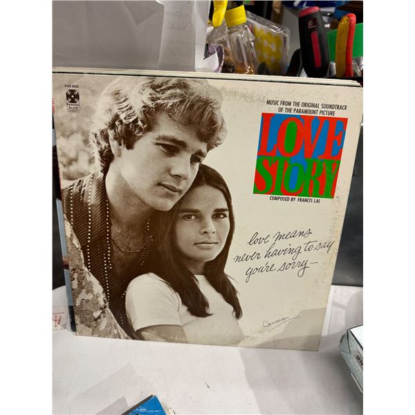 Music from the original soundtrack of the Paramount picture. Love story record.