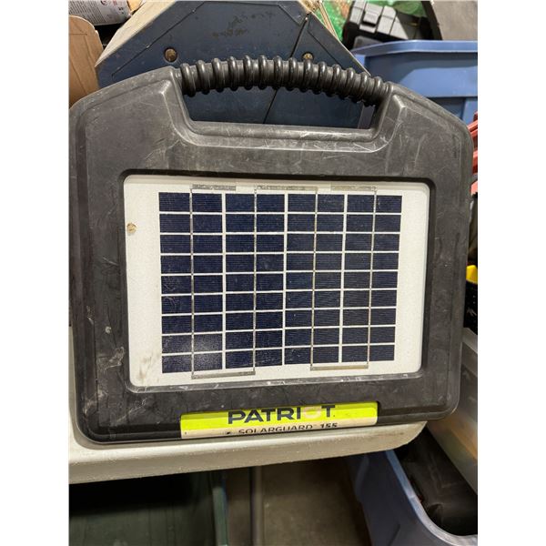 Solar panel for electric fence