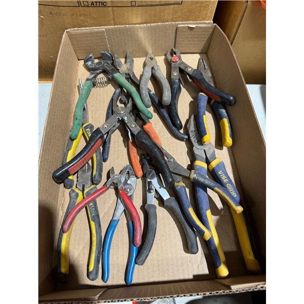 Assorted pliers and tools