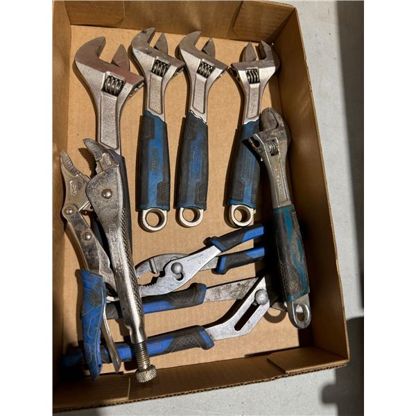 Assorted Mastercraft crescent wrenches and other