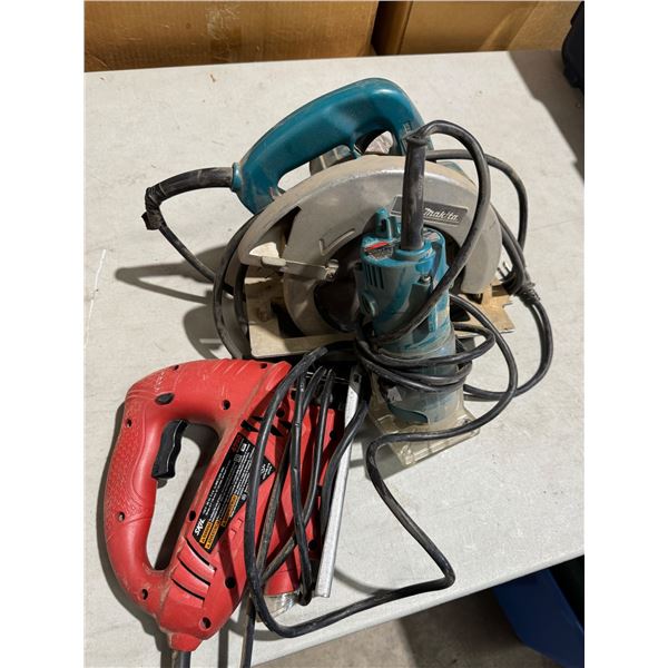 Assorted corded tools