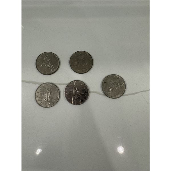 5x Canada $1 Coins