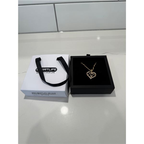 Newest smart life 18 K gold plated Mom heart necklace 22 inches long