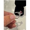 Image 1 : New Smart life Sterling silver 3 CT lab grown red, ruby bow ring mounted in 925 sterling silver with