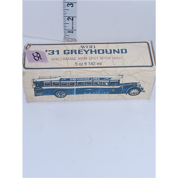 Boxed | Avon 31 Greyhound Bus Bottle | Full