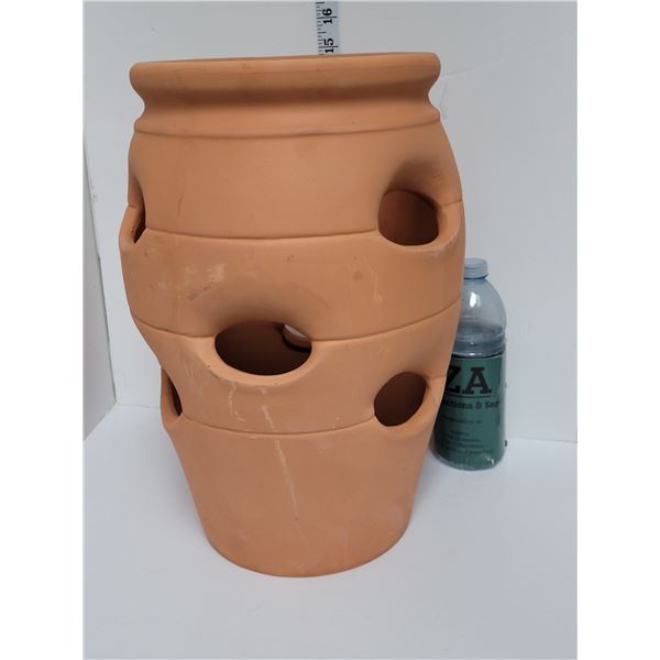 Terracotta | Strawberry Planter | New | 15" Tall | On Choice