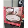 Image 1 : Mayfair & Jackson | Christmas 16 Piece Dinnerware Set | Proceeds go to Lupus Canada Org