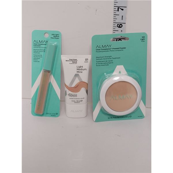 Lot of 3 New Make-Up | Concealer Light-Medium | Powder Light | Almay Pale/Medium | On Choice