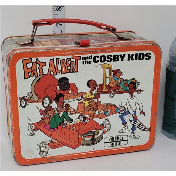 Vintage | Metal Fat Albert and the Crosby Kids Lunch Box | Thermos