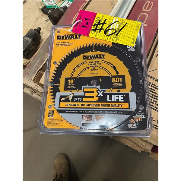 Dewalt 10" 80T Carbide Tip Saw Blade