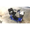 Image 3 : BLUE/BLACK EWHEELS 4-WHEEL ELECTRIC SCOOTER W/ BATTERY, CHARGER AND KEY