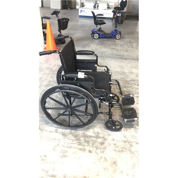 PUMA COMFORT 18" WHEELCHAIR WITH FLIP BACK DESK ARMS, SWING AWAY FOOT RESTS
