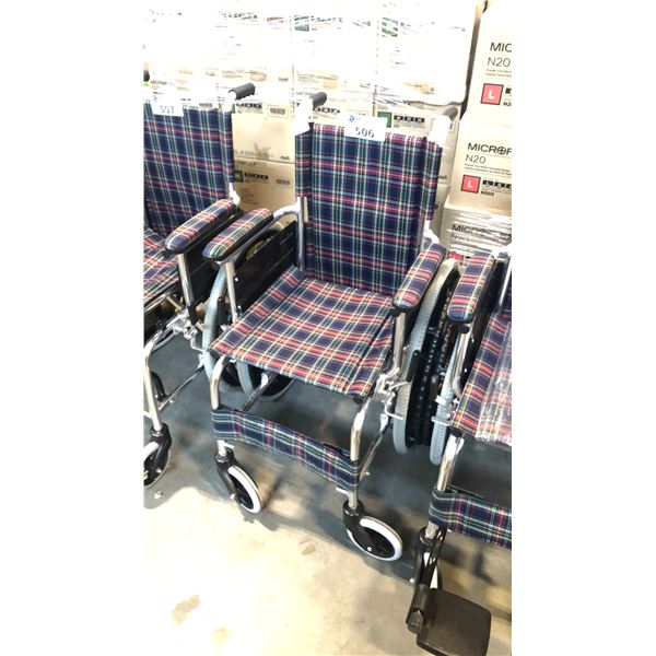 COUGAR - SPORT 16" WHEELCHAIR WITH FIXED PADDED ARMS - MISSING FOOT PLATES