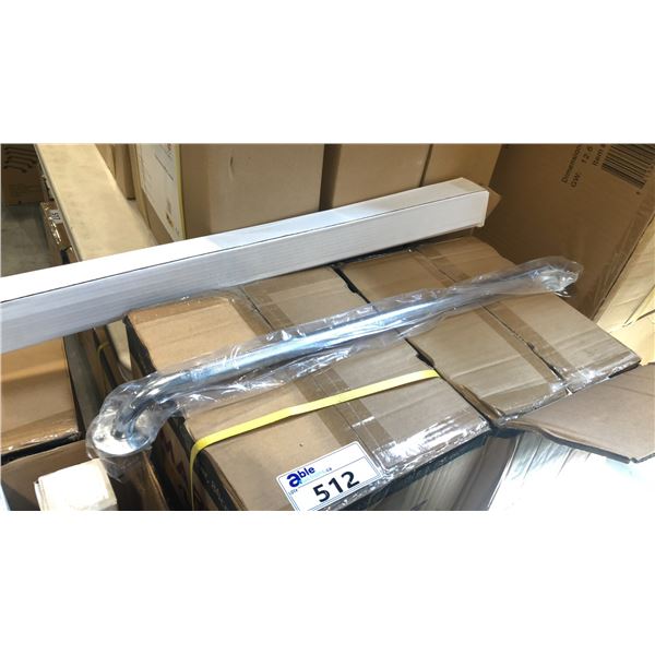BOX OF CHROMED STEEL GRAB BARS 80CM APPROX 20/BOX