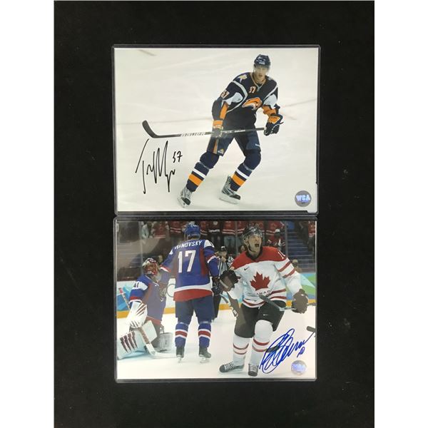 TYLER MYERS AND BRENDAN MORROW SIGNED 8 X 10 PHOTOS LOT (WEST COAST AUTHENTIC COA)