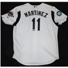 Image 1 : Seattle Mariners Edgar Martinez Autographed White 2003 All Star Authentic Majestic Jersey JSA COA